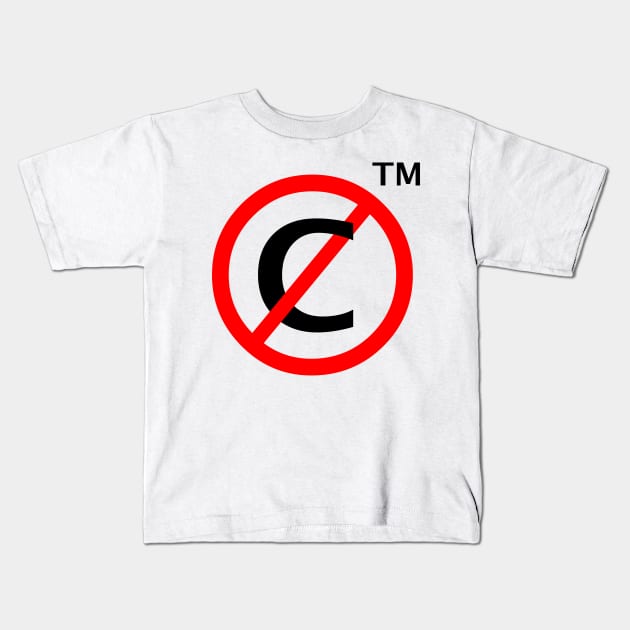 No Copyright (tm) Kids T-Shirt by ActualLiam